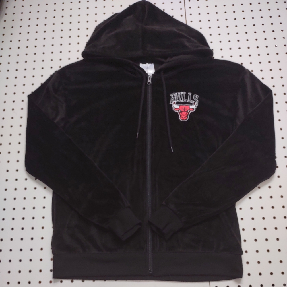 NBA Velvet Chicago Bulls Zip Up Hoodie, Size Small